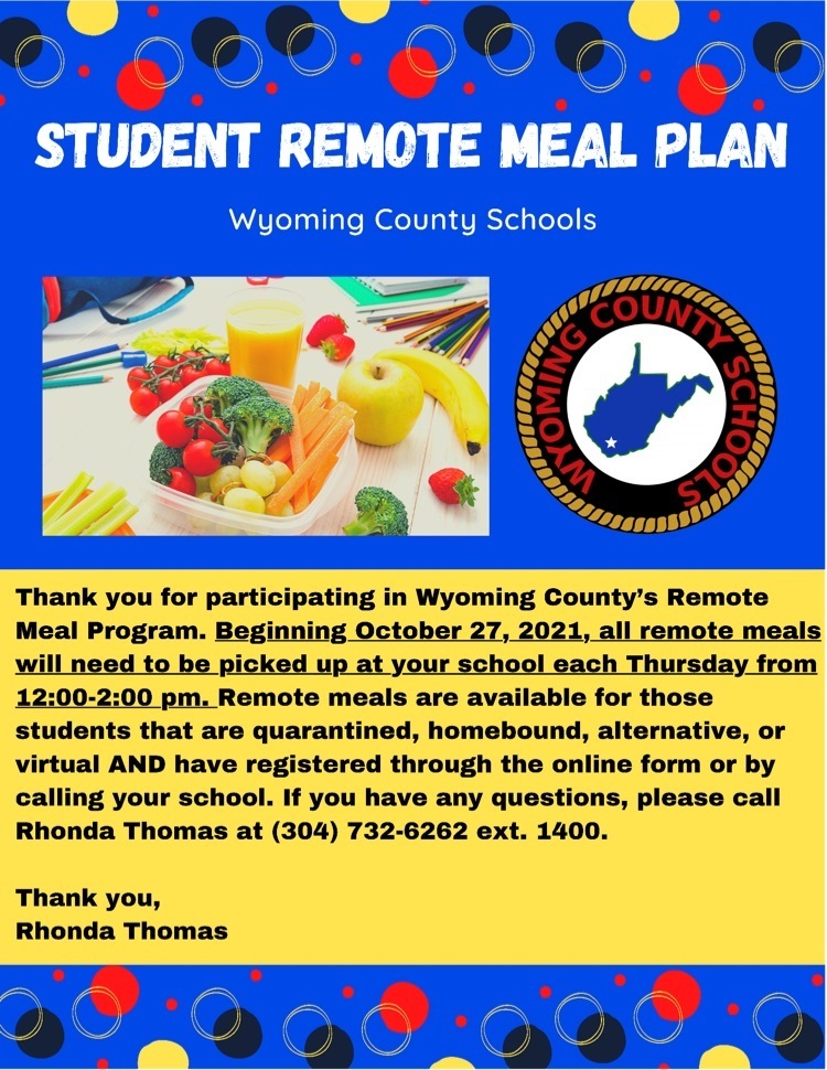 school remote meal flyer