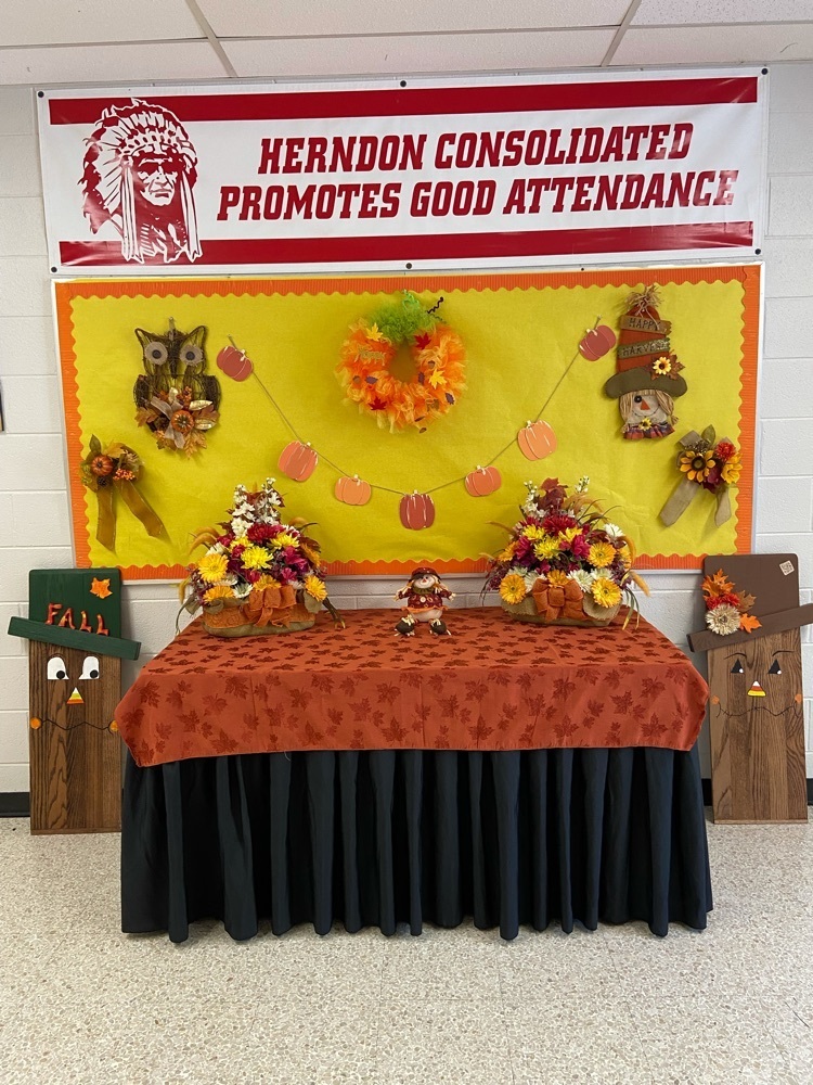fall display in a school
