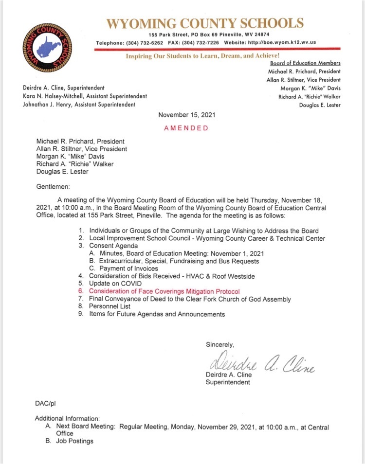 board meeting agenda